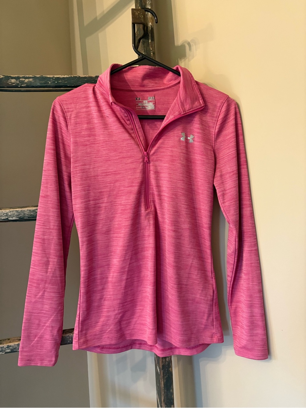 Under Armour Women's Pink Quarter-Zip Performance Pullover